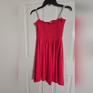 Guess Womens Fit & Flare Summer Orange Dress Size Large